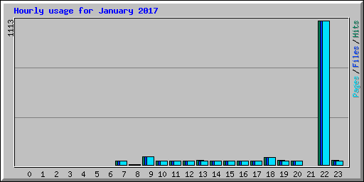 Hourly usage for January 2017