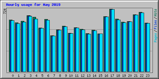 Hourly usage for May 2019