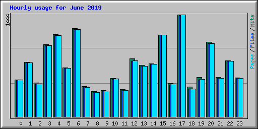 Hourly usage for June 2019