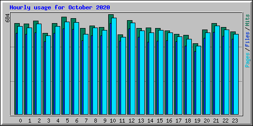 Hourly usage for October 2020