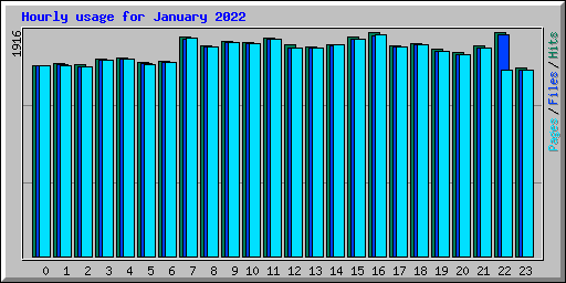 Hourly usage for January 2022