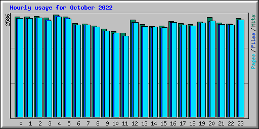 Hourly usage for October 2022