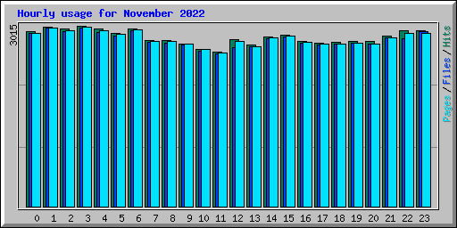 Hourly usage for November 2022
