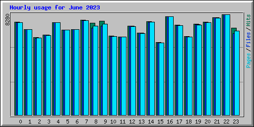 Hourly usage for June 2023