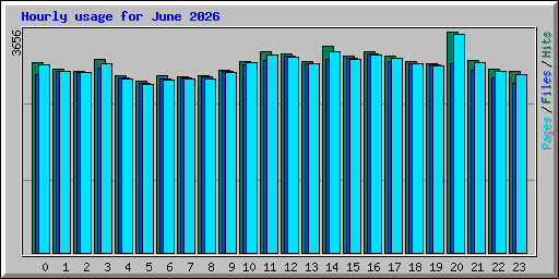 Hourly usage for June 2026