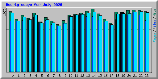 Hourly usage for July 2026